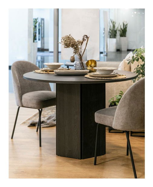 Jedálenský stôl Hermionne (pre 4 osoby) (portlandský jaseň čierny)