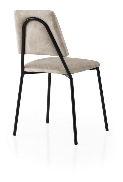 Set 2 buc. scaune bucătărie Limeta (ecru Negru)