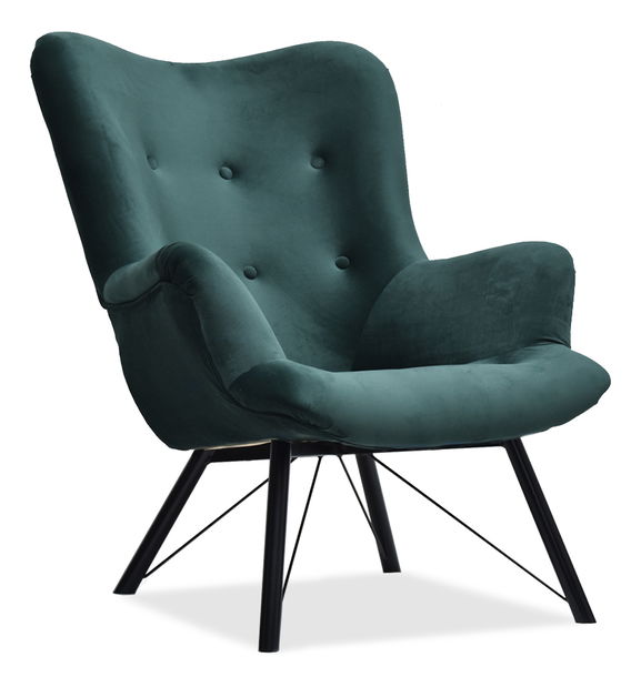 Relaxačné kreslo Dawntawn (zelená + čierna)