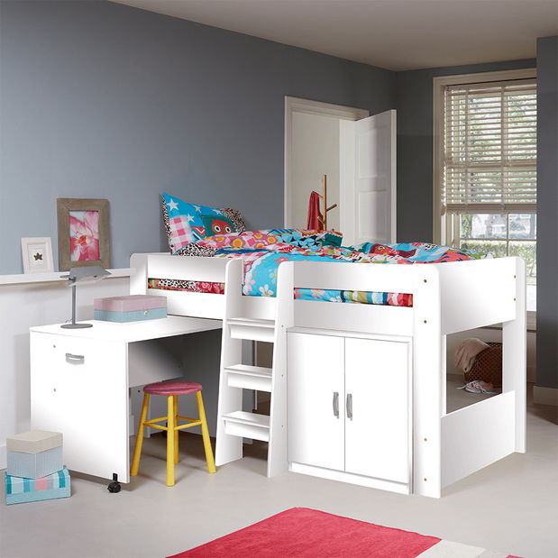 Dječji kombinirani krevet 90 cm Flann (bijela)