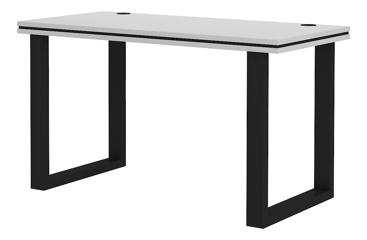 PC asztal Mantela 160 (világosszürke + fekete)