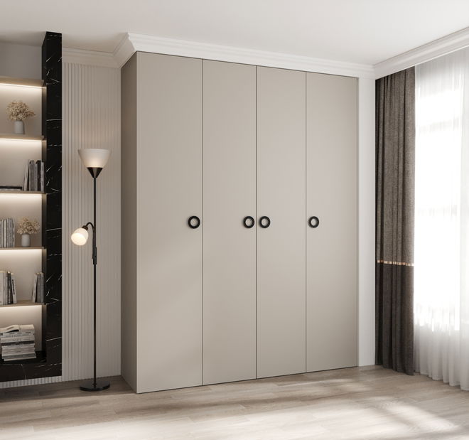 Ormar za garderobu 190 cm Carmela 40-1 (kašmir + crna)