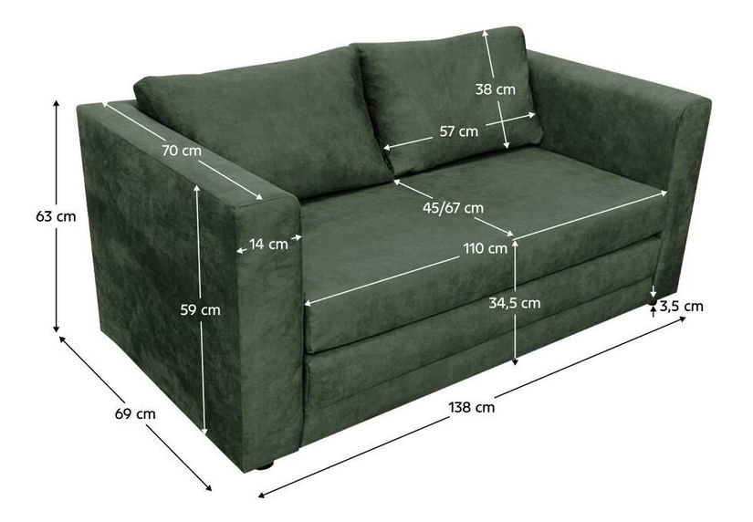 Sofa Baya (zelena)