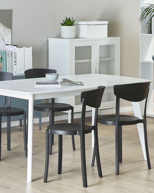 Set 4 buc. scaune sufragerie Valerie (negru)