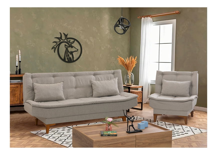 Ülőgarnitúra 3+1 Santic (krém)