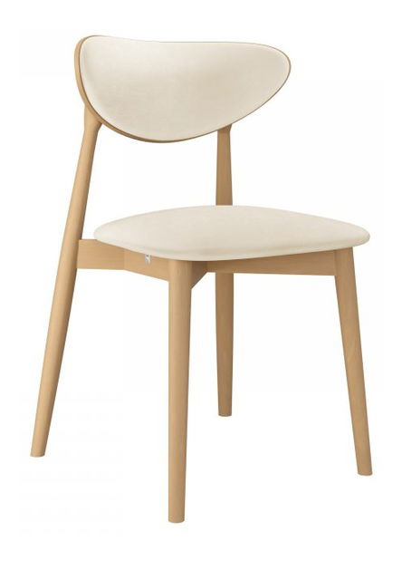 Jedálenská stolička KD 65 C (buk + krémová) 