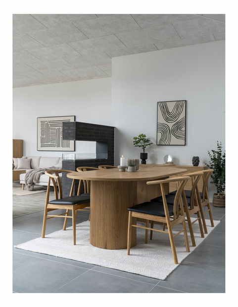 Jedálenská stolička Asitina (prírodná + čierna)