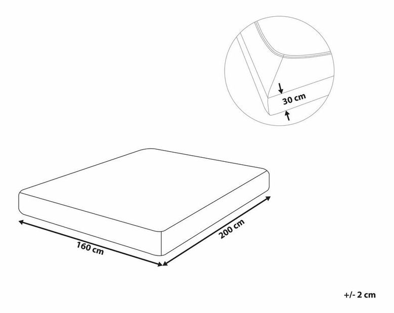 Plahta za krevet 160 x 200 cm Januba (svijetloplava)