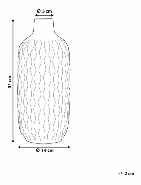 Váza ELON 31 cm (sklolaminát) (čierna)