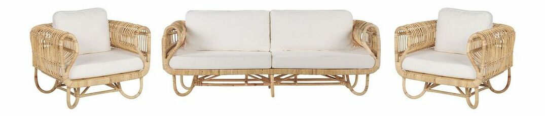 Kerti ülőgarnitúra DALCA (világos bézs) (4 fő részére)