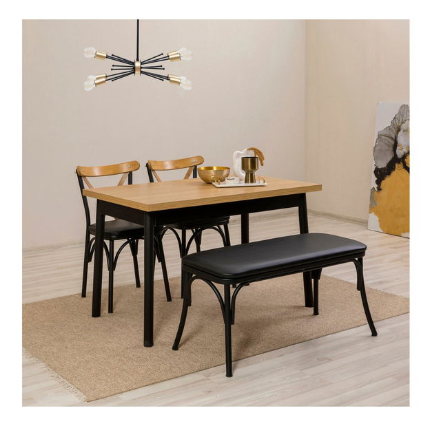 Jedálenský set Duvasa 16 (čierna) (pre 4 osoby)