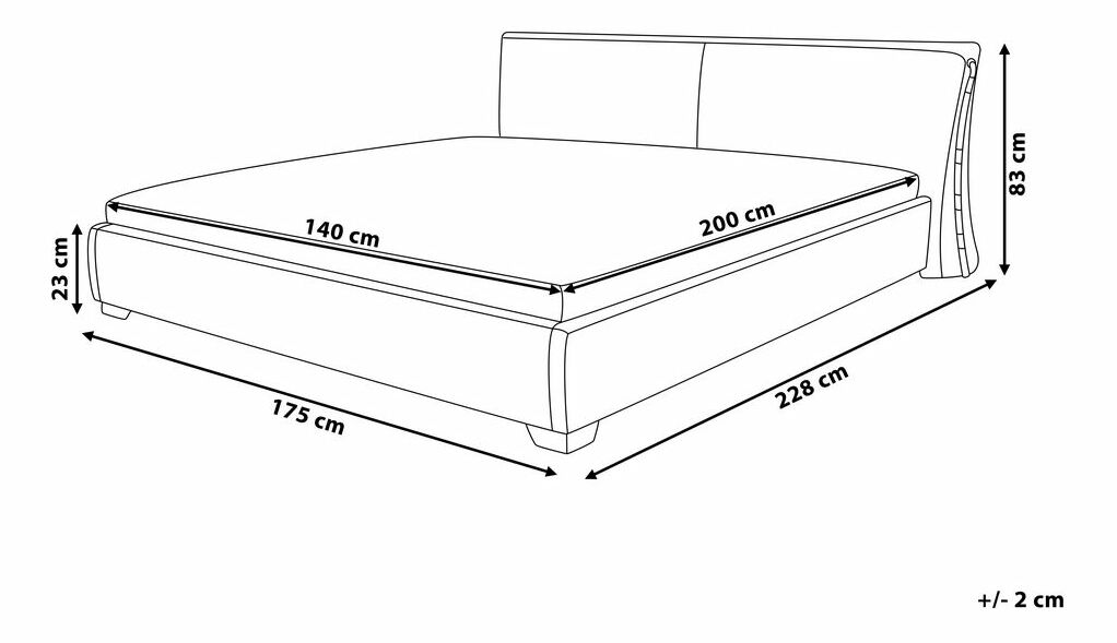 Manželská posteľ 140 cm PARNAS (s roštom) (zlatá)