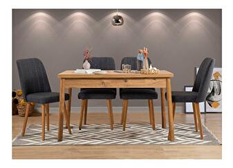 Set mobilier sufragerie Bimuvo 5 (pin atlantic + antracit) (pentru 4 persoane)