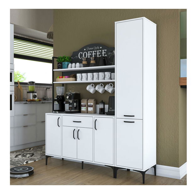 Set kuchynských skriniek Jenaretta 49 (biela + čierna)