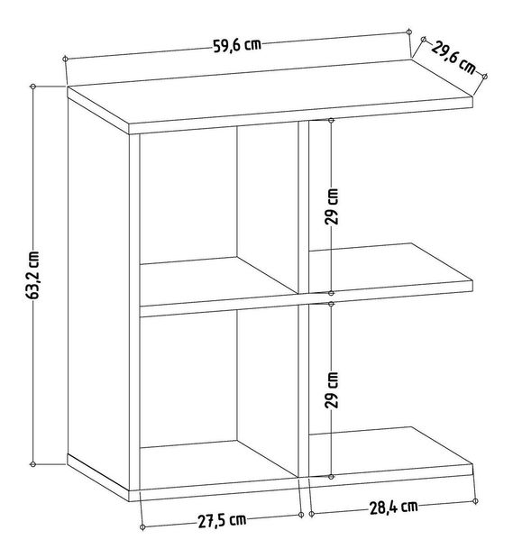 Príručný stolík Kipedu (biela + dub)
