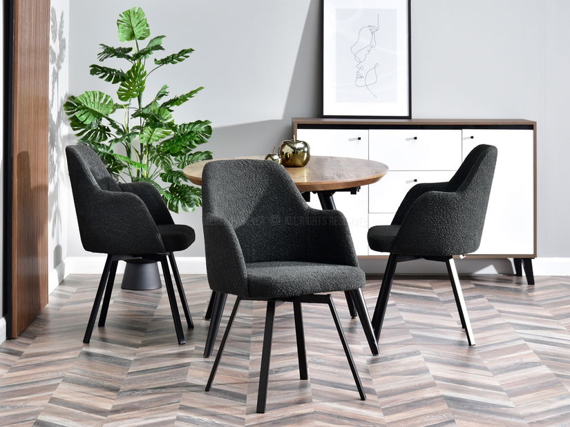 Jedálenská stolička Lejano (čierna)