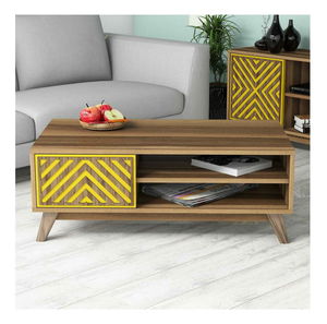 Stolić za kavu Dedute (orah + žuta)