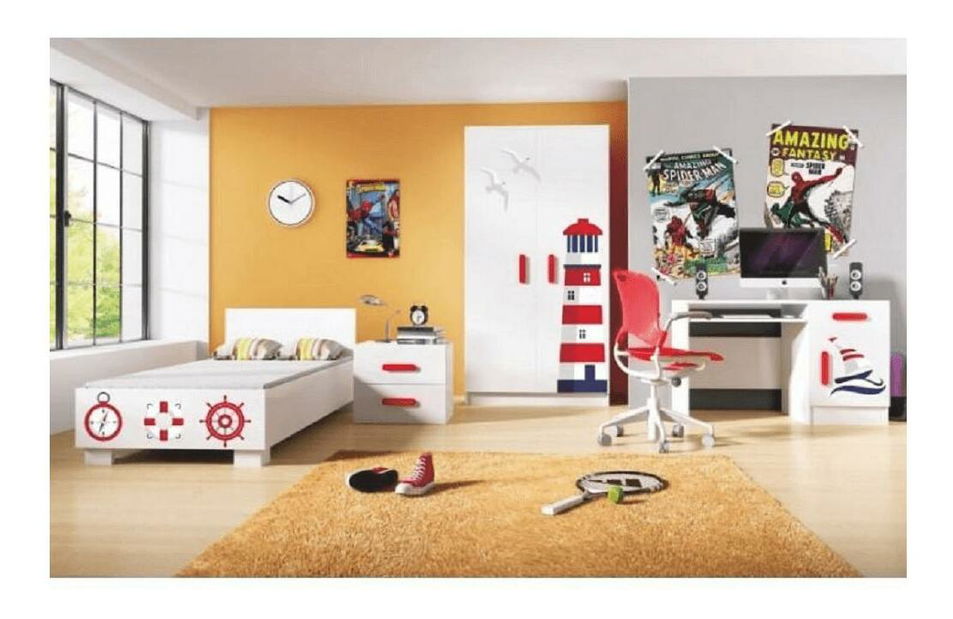 Závesná polica Svanla (biela) 