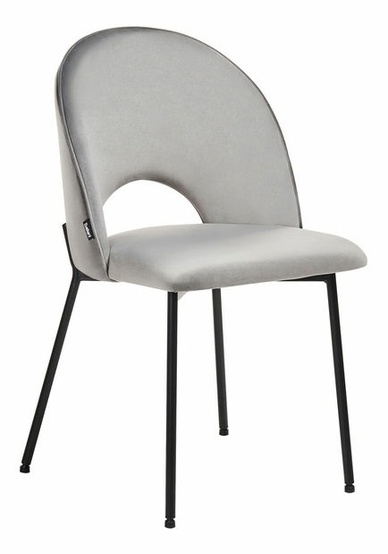 Set 2 buc. scaune pentru sufragerie CAVEL (poliester) (gri)