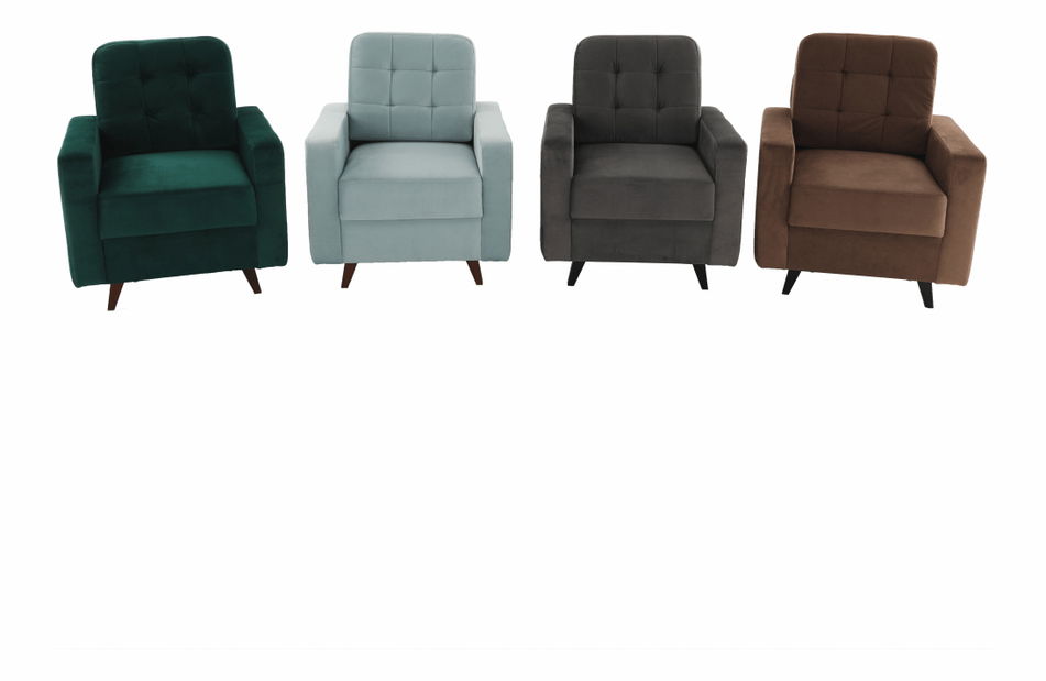 Fotoliu pentru relax Merina (smaragd + nuc) 