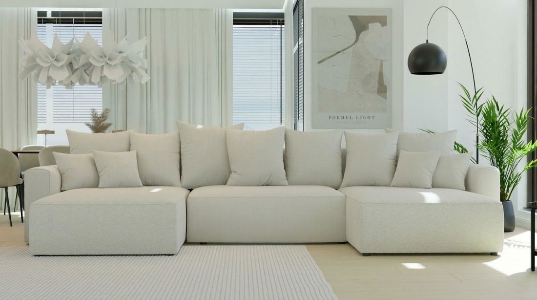 Kutna garnitura Baria U (bež)