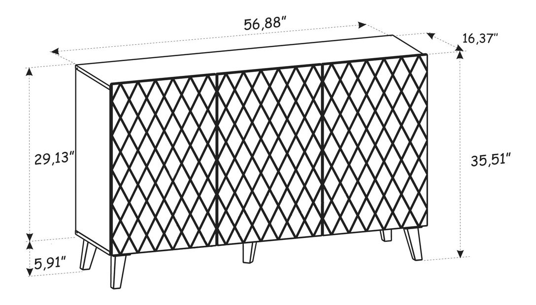 Skrinka Dintanna 145 (čierna + lesk čierny)