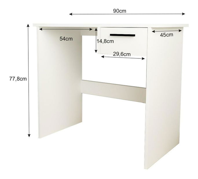 PC stolík Ginny (biela)