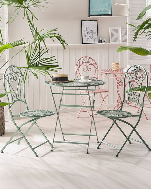 Set 2 ks. záhradných stoličiek TIRRO (svetlozelená)