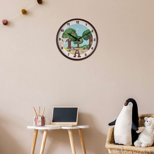 Nástenné hodiny Natty (hnedá)