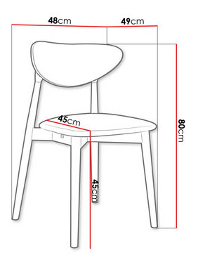 Étkezőszék KD 65 C (bükk + krém) 