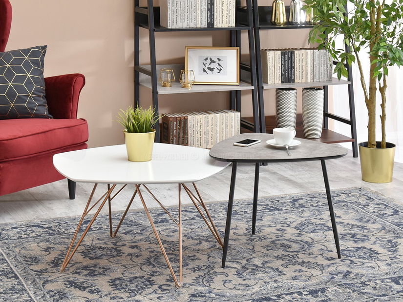 Măsuță de cafea Petal Zest Xl (alb + negru)