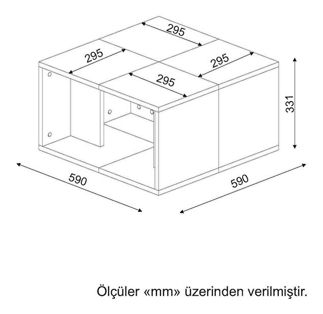 Dohányzóasztal szett (4 db.) Dorotha (fehér + bordó)