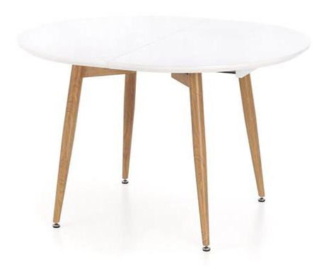 Masă de sufragerie Calia (Alb + Lemn)