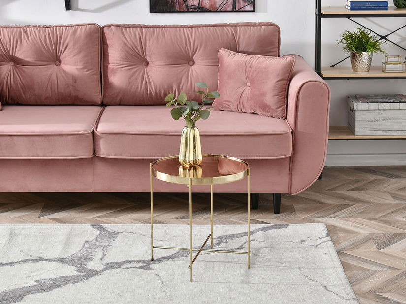 Stolić za kavu Ibbia S (smeđa + zlatna)