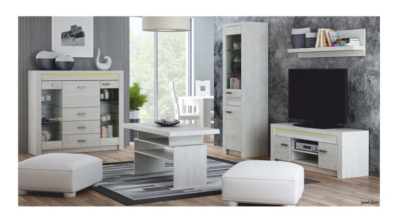 Comodă de colț Inneas l 15 (arin alb)