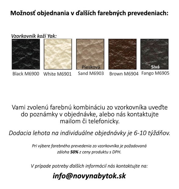 Kožená rohová sedačka U Sammy U (P)