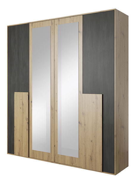 Šatníková skriňa so zrkadlom 2D Barffy 