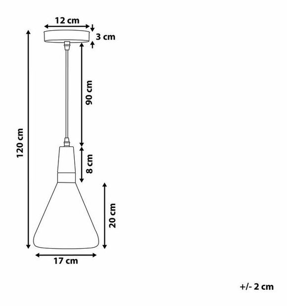 Závesná lampa Adar (strieborná)