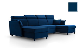 Rohová sedačka Moria U (modrá) (L)