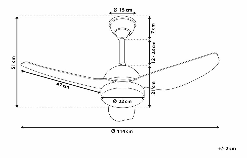 Ventilátor TULCA (čierna)