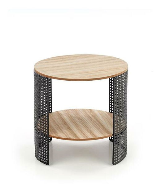 Dohányzóasztal Tran (természetes fa + fekete)