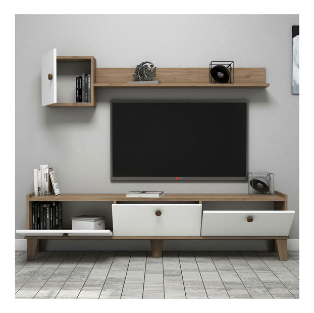 Mobilier living Summer (stejar + alb)