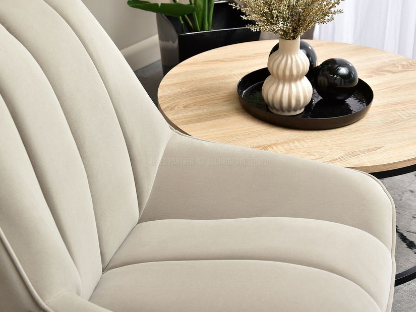 Fotel Bertie (bézs + fekete bükk)