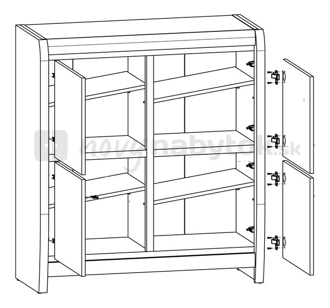 Skrinka BRW Loren KOM4D