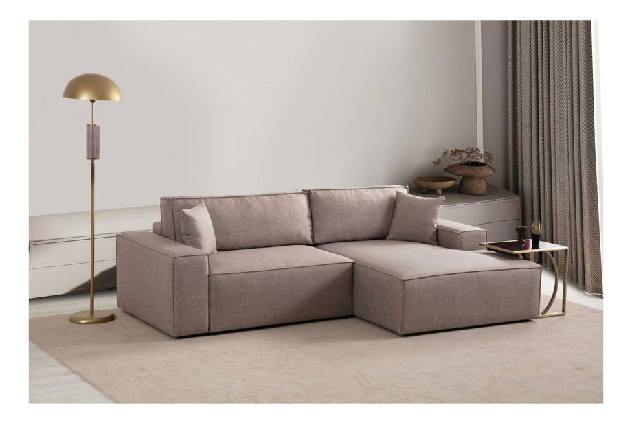 Sarokkanapé Pirlofenzza (tárolóhellyel) (J) (barna)