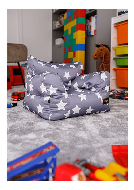 Sedací vak Buff Beauty (sivá + biela)