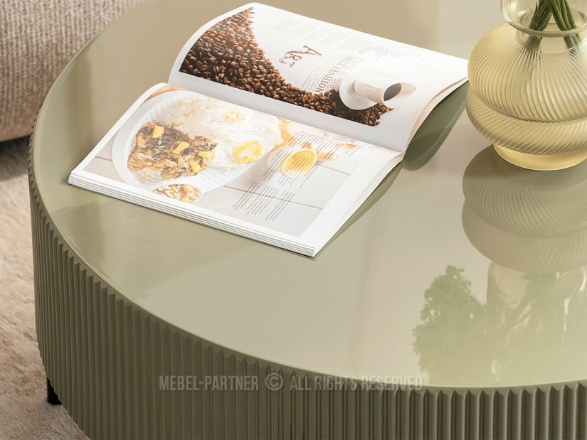 Măsuță de cafea Nombre (verde + negru)