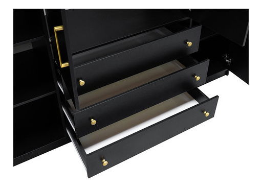 Šatníková skriňa Siembra D4 (čierna)