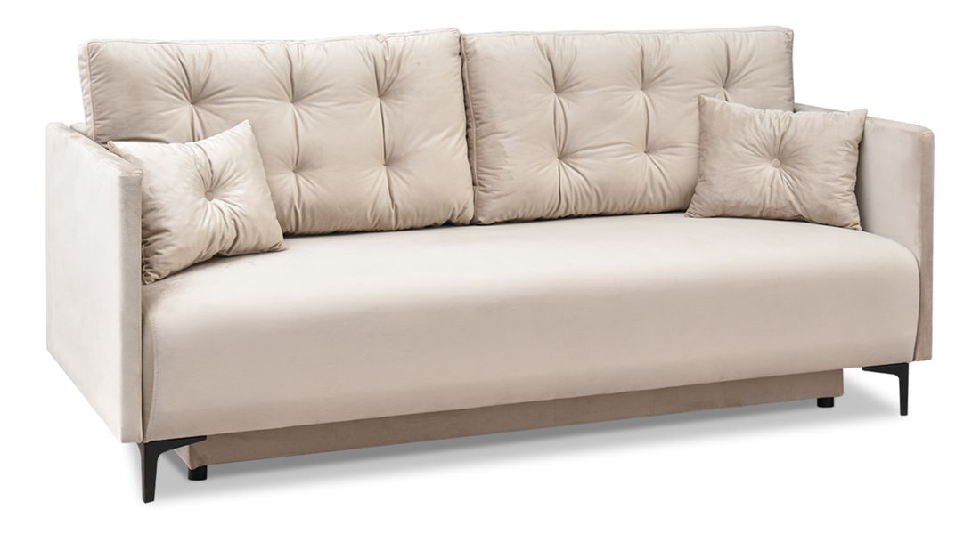 Pohovka dvojsedačka Mastil (béžová + čierna)