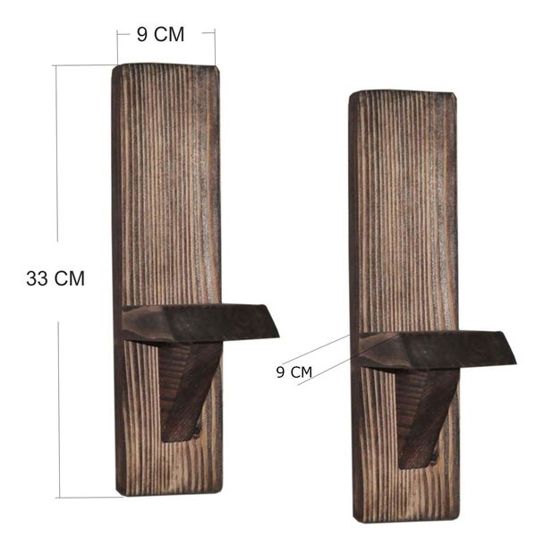 Set 2ks. políc na sviečku Baboma 5 (orech) 